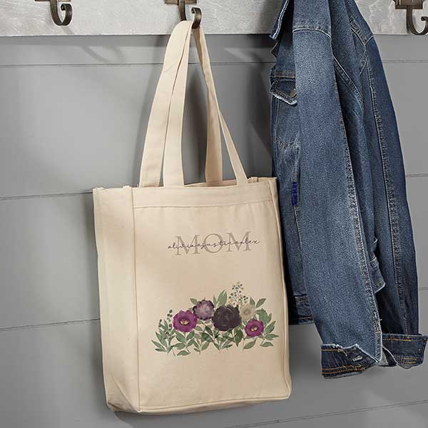 Buy Floral Design Customized Canvas Tote Bag for Women