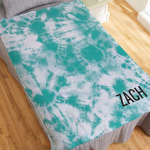 Bold Tie Dye Personalized Blankets for Kids - 30841