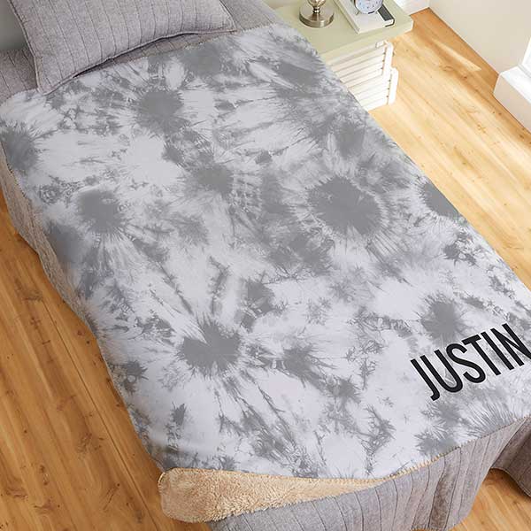 Bold Tie Dye Personalized Blankets for Kids - 30841