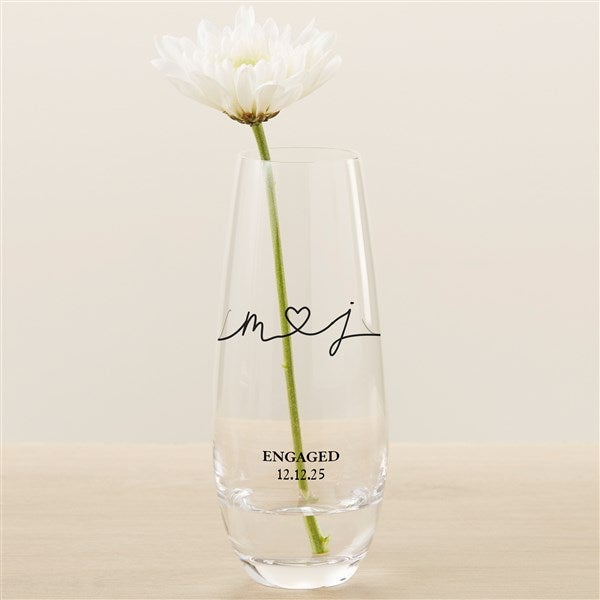 Drawn Together By Love Personalized Printed Bud Vase - 30887