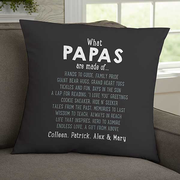 What Grandpas Are Made Of Personalized Throw Pillows - 30909