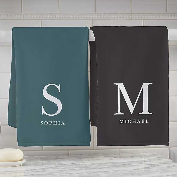 Moody Chic Personalized Hand Towels - 31164