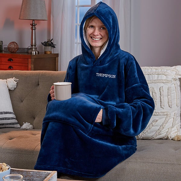 Classic Comfort Personalized Oversized Huggie Hoodie Blankets