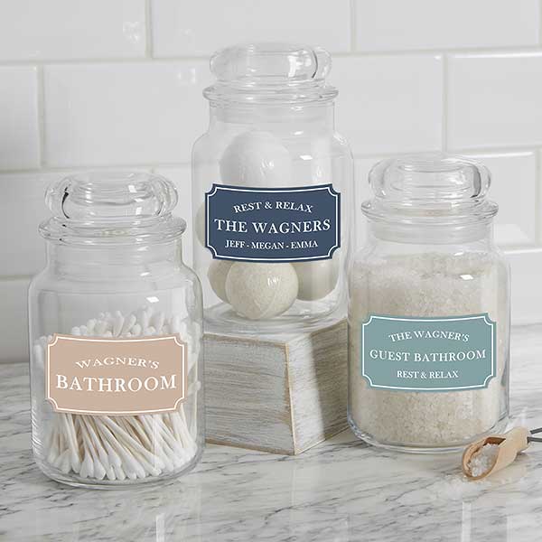 Family Market Personalized Glass Storage Jar