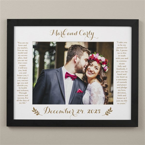 Wedding Vows Personalized Matted Frames - 31315