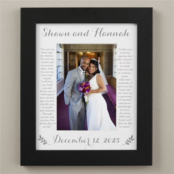 Wedding Vows Personalized Matted Frames - 31315