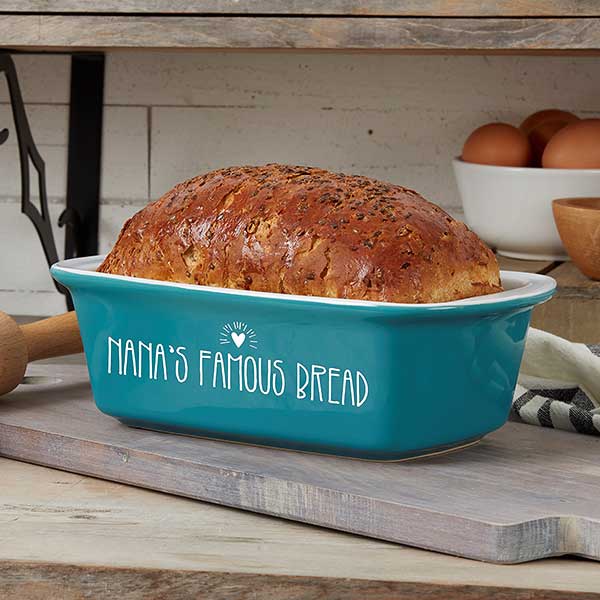 Made With Love Personalized Ceramic Loaf Pan - 31337