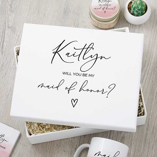 Personalized Watercolor Bridesmaid Proposal Box