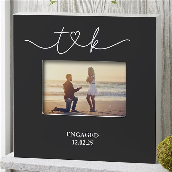 Drawn Together By Love Personalized Engagement Picture Frames - 31491