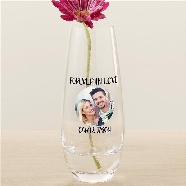 Photo Message for Couples Personalized Printed Bud Vase - 31578