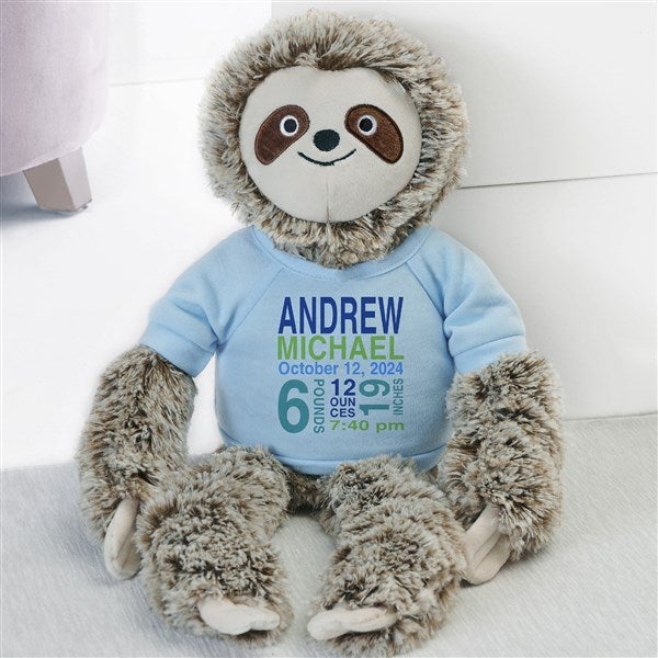 All About Baby Personalized Plush Sloth  - 31650