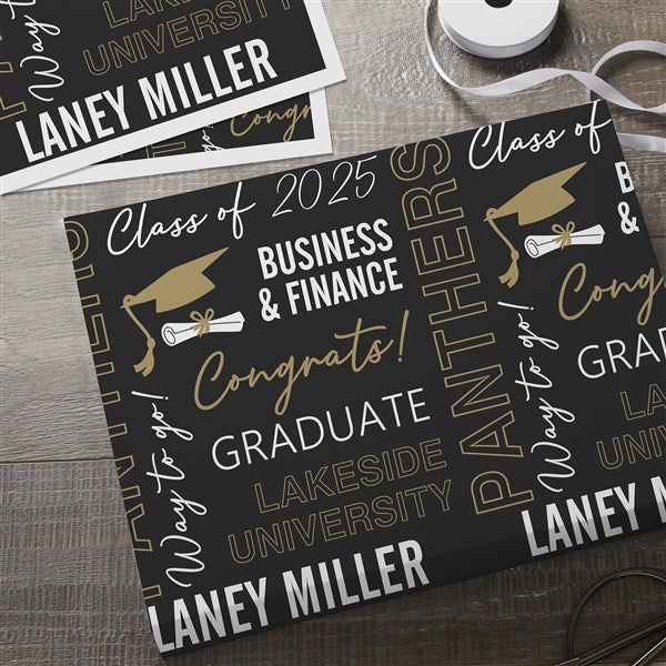 All About The Grad Personalized Wrapping Paper - 31791