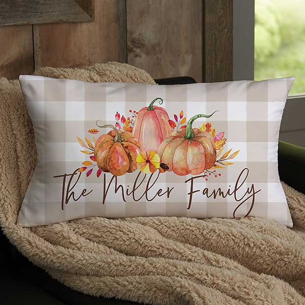 Fall Family Trees Personalized 18x18 Throw Pillow