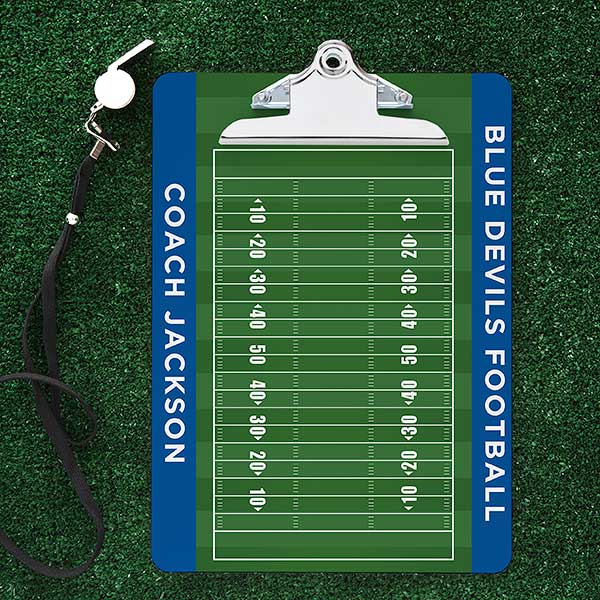 Football Field Personalized Dry Erase Clipboard