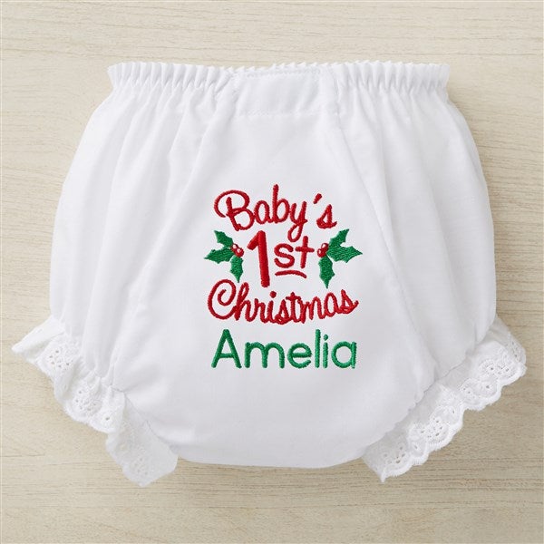 Baby's First Christmas Embroidered Diaper Cover - 32063