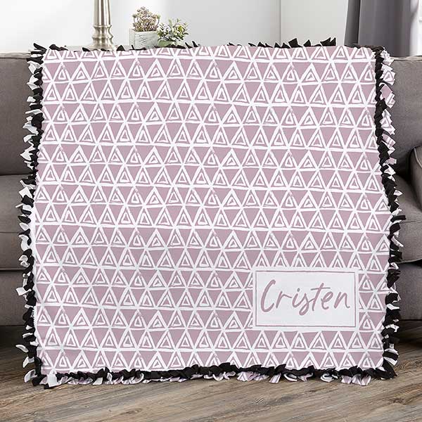 Hand Drawn Personalized 50x60 Tie Blanket