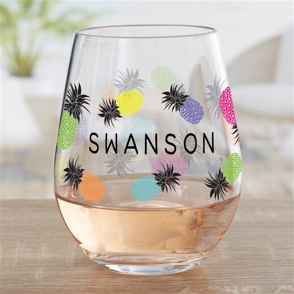 Personalized Unbreakable Acrylic Wine Stemmed Glasses