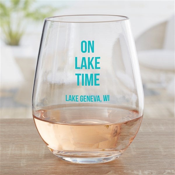 Personalized Unbreakable Acrylic Stemless Wine Glasses