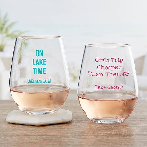 Expressions Personalized Tritan Unbreakable Stemless Wine Glass