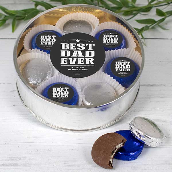Best Dad Ever Personalized Chocolate Covered Oreo Cookies - 32229D