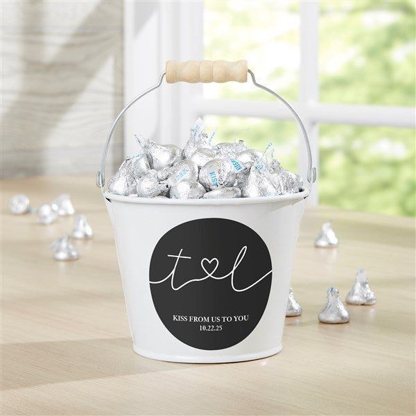 Drawn Together By Love Personalized Metal Buckets - 32398