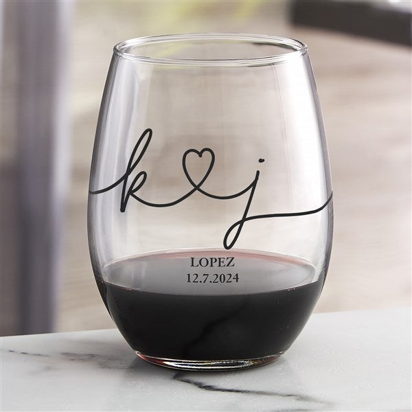 Party To Go Just Married 15oz Acrylic Stemless Wine Glass | Set of 2