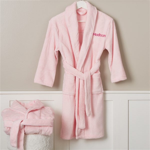 Pink Plush Robe Luxury Personalized Bathrobe Women's 