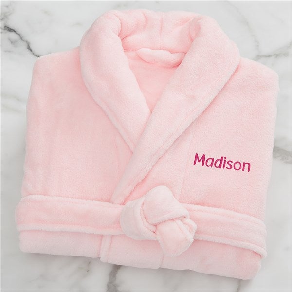 Classic Comfort Personalized Kids Pink Fleece Robe