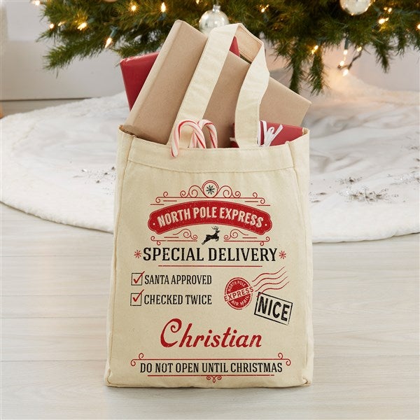 Personalized Tote Bag Christmas Gift for Her Custom Canvas 