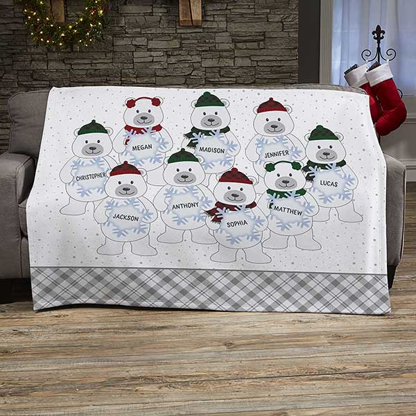 Personalized christmas blankets sale