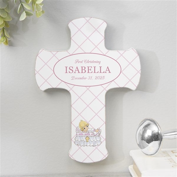 Precious Moments Girl's Christening Personalized Cross - 32593