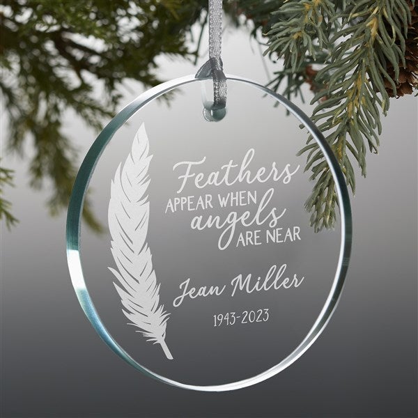 In Memory Feather Memorial Ornament - Grief Gift