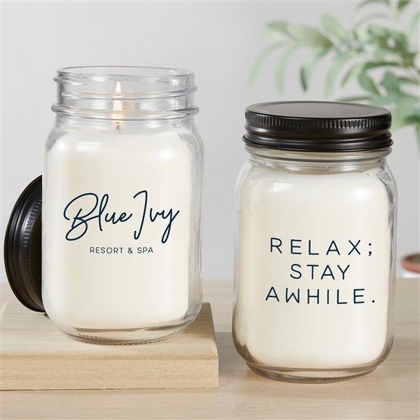 Personalized Logo Farmhouse Candle Jar - 32800