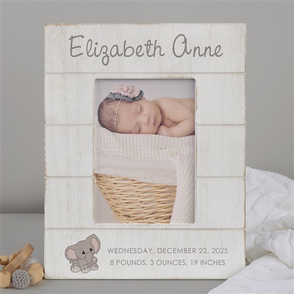 Precious Moments Baby Birth Info Personalized Shiplap Frames - 32887