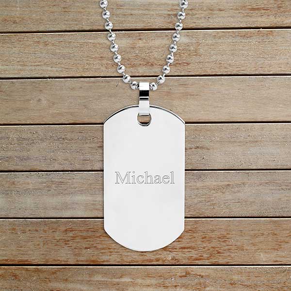Write Your Own Personalized Dog Tag Necklace - 32889D