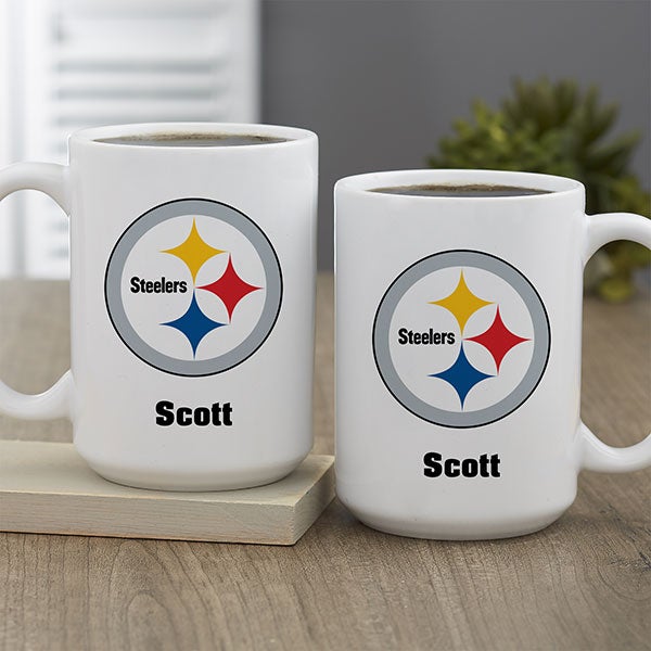 4 Piece Pittsburgh Coaster Set, With Bottle Opener, Gifts for Him, Steelers