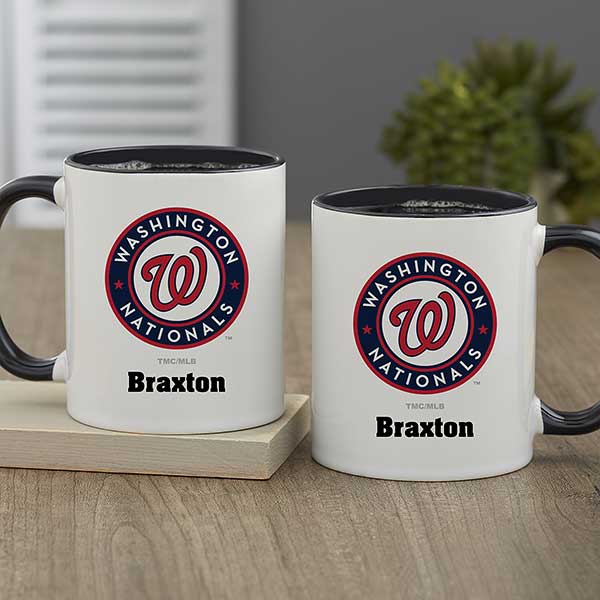 MLB Washington Nationals Personalized Coffee Mug 11oz. - Black