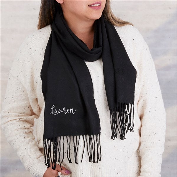 Monogrammed Cashmere Feel Scarf – Southern Touch Monograms