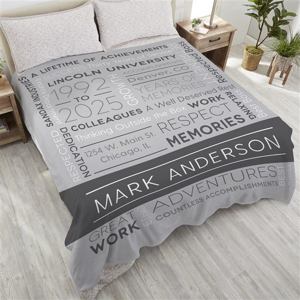 Retirement Memories Personalized Blankets - 33362