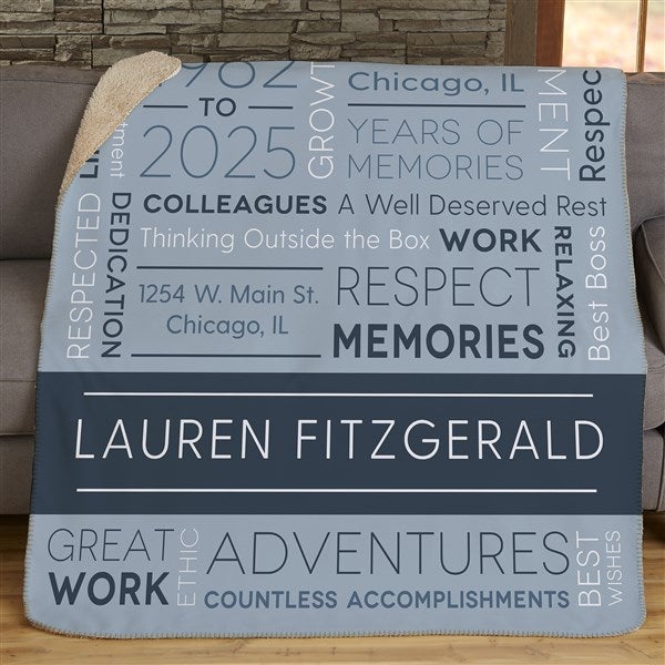 Retirement Memories Personalized Blankets - 33362