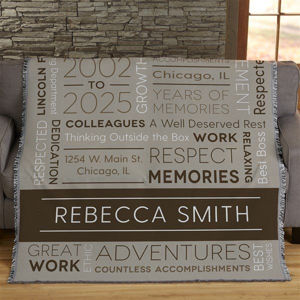 Retirement Memories Personalized Blankets - 33362