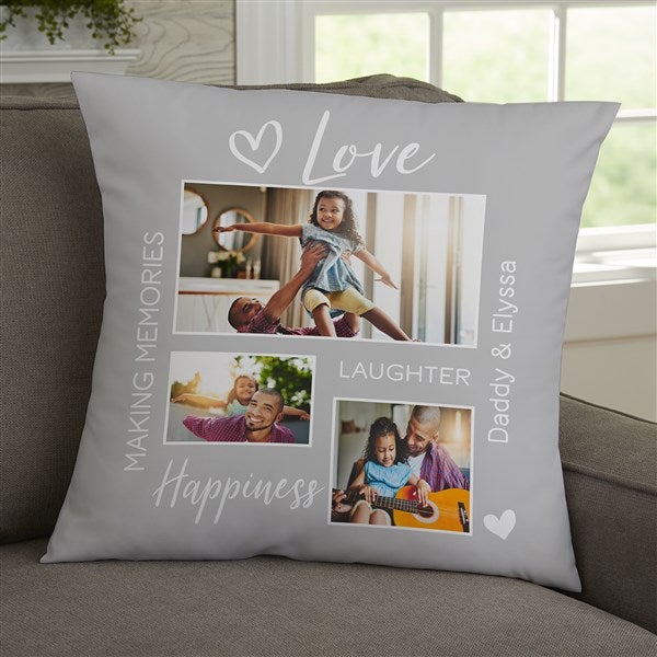 Photo Collage For Him Personalized Photo 18x18 Throw Pillow