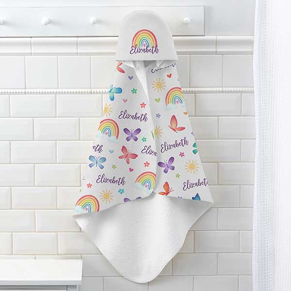 Photo Bubbles Personalized Kids Poncho Bath Towel