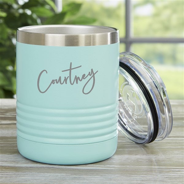Trendy Script Name Personalized 10oz Stainless Steel Tumblers - 33564
