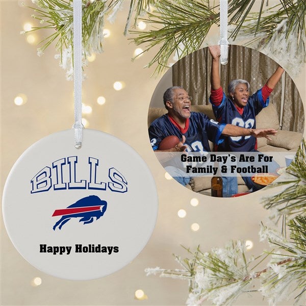 NFL Buffalo Bills Personalized Photo Ornament - 2 Sided Matte