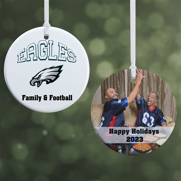 NFL Philadelphia Eagles Personalized Photo Ornament - 2 Sided Matte