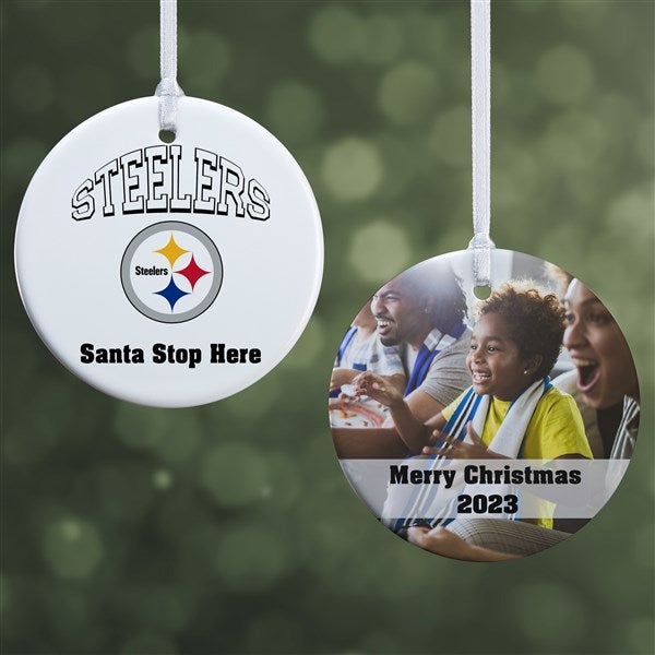 NFL Pittsburgh Steelers Personalized Photo Ornament - 2 Sided Matte