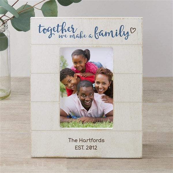 Together We Make A Family Personalized Shiplap Picture Frame - 33628