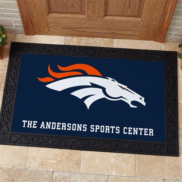 Officially Licensed NFL Denver Broncos 27 Round Rug w/Vintage