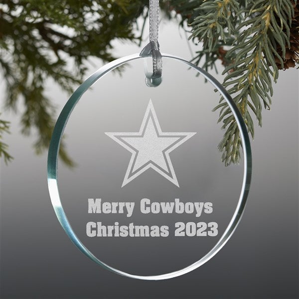 NFL Dallas Cowboys Personalized Photo Ornament - 2 Sided Glossy